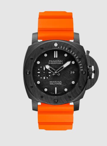 Panerai Submersible Marina Militare Carbotech 47mm Replica Watch PAM00979 CAOUTCHOUC ORANGE